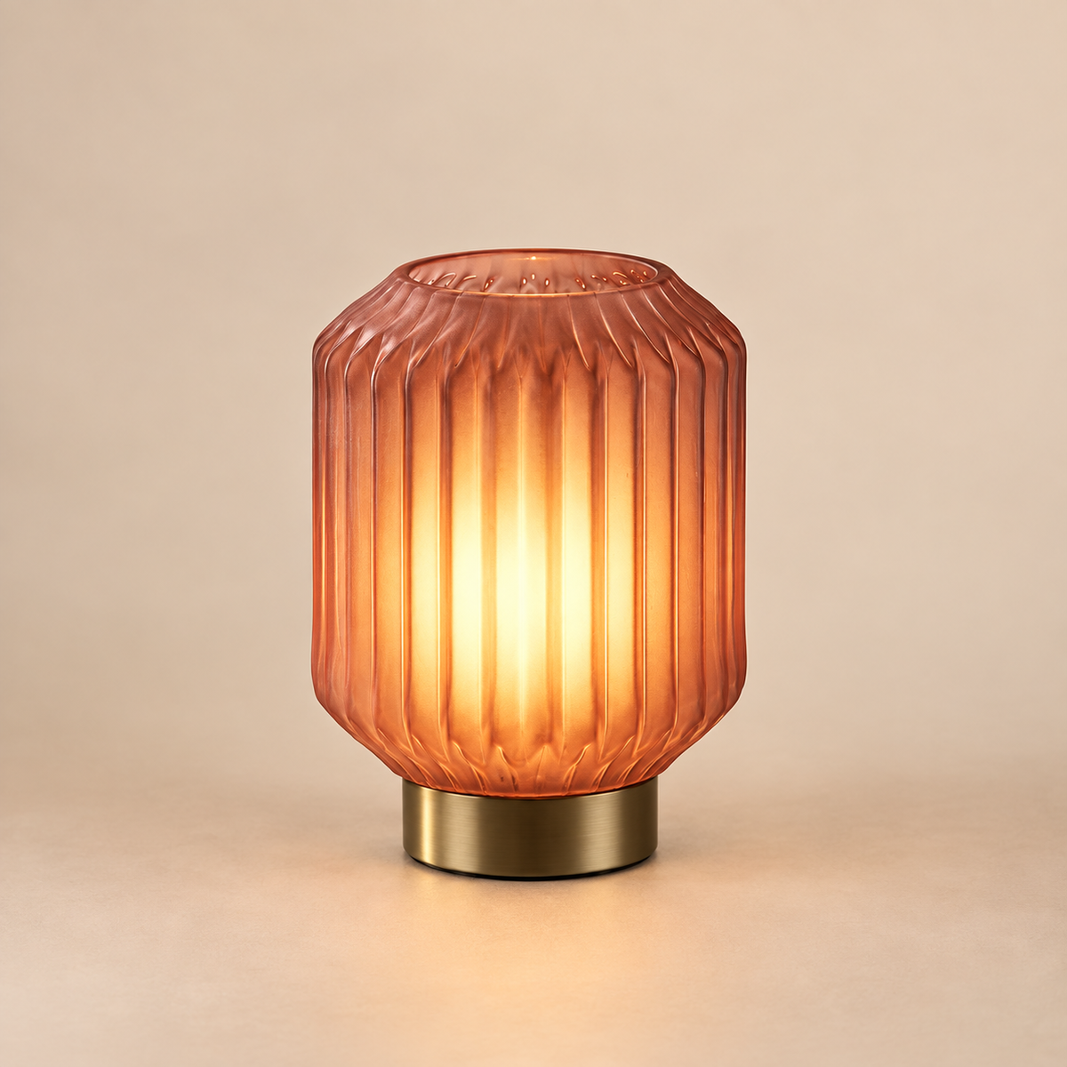 Lampada da Tavolo Bright Lamp Rosa Antico Ø 13 x H 17 cm – Vetro Modellato a Mano
