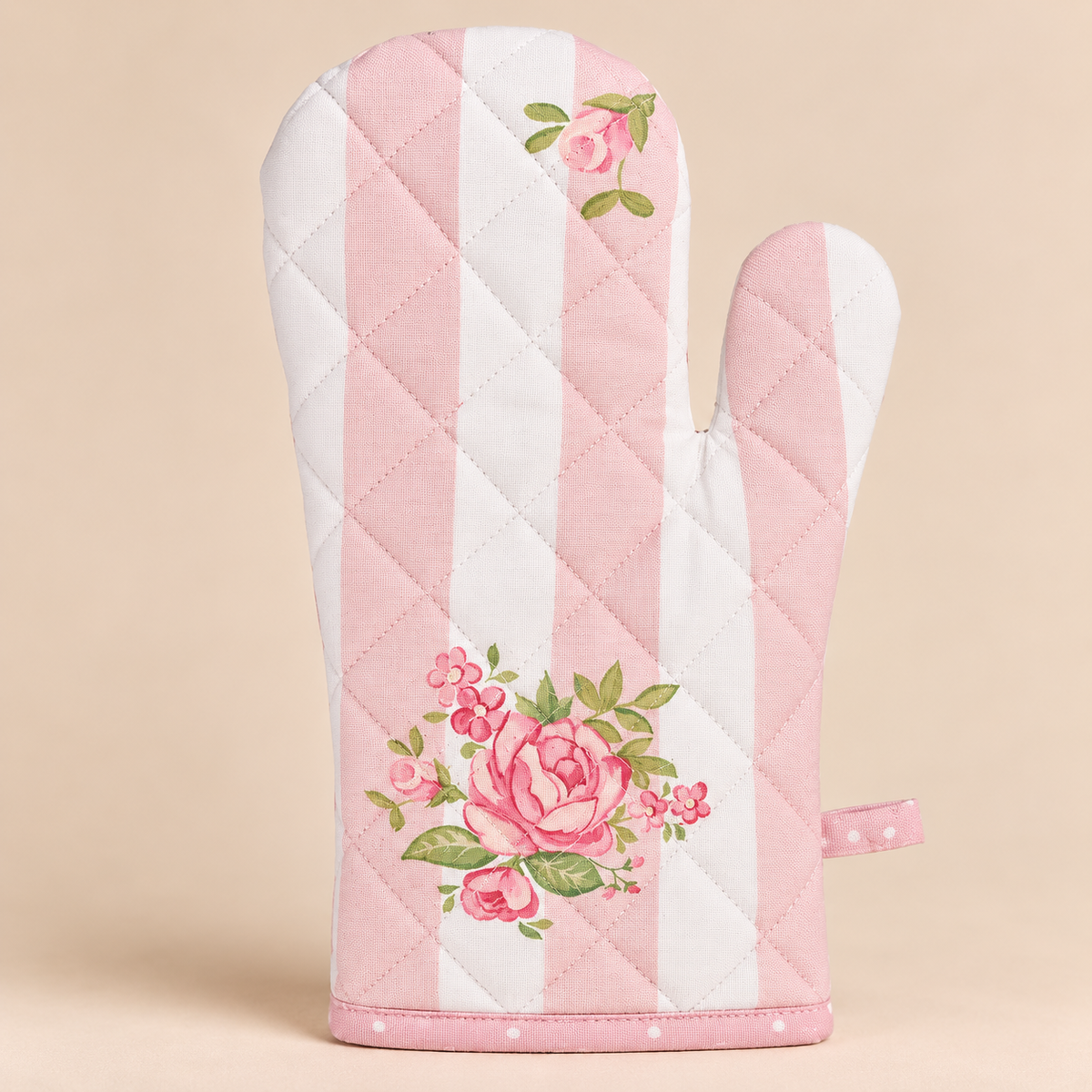 Guanto da Forno Sweet Roses in Cotone 18 x 30 cm