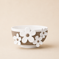 Ciotola Flower Glam tortora/bianco