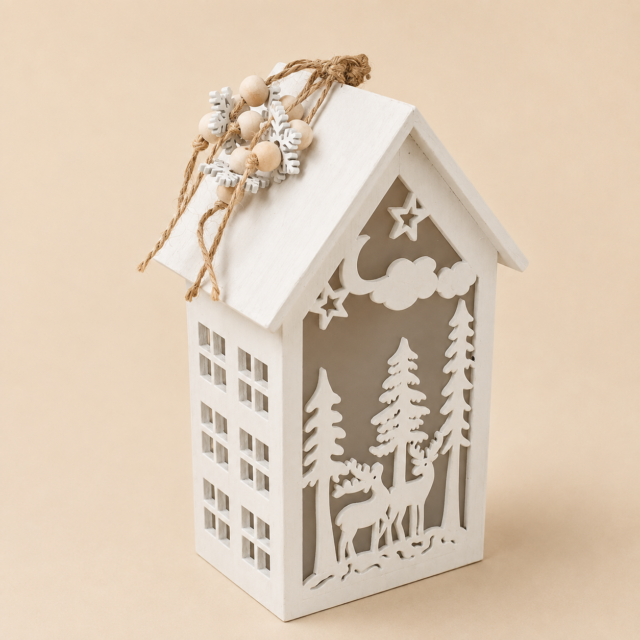 Casetta Natalizia in Legno con LED EDG