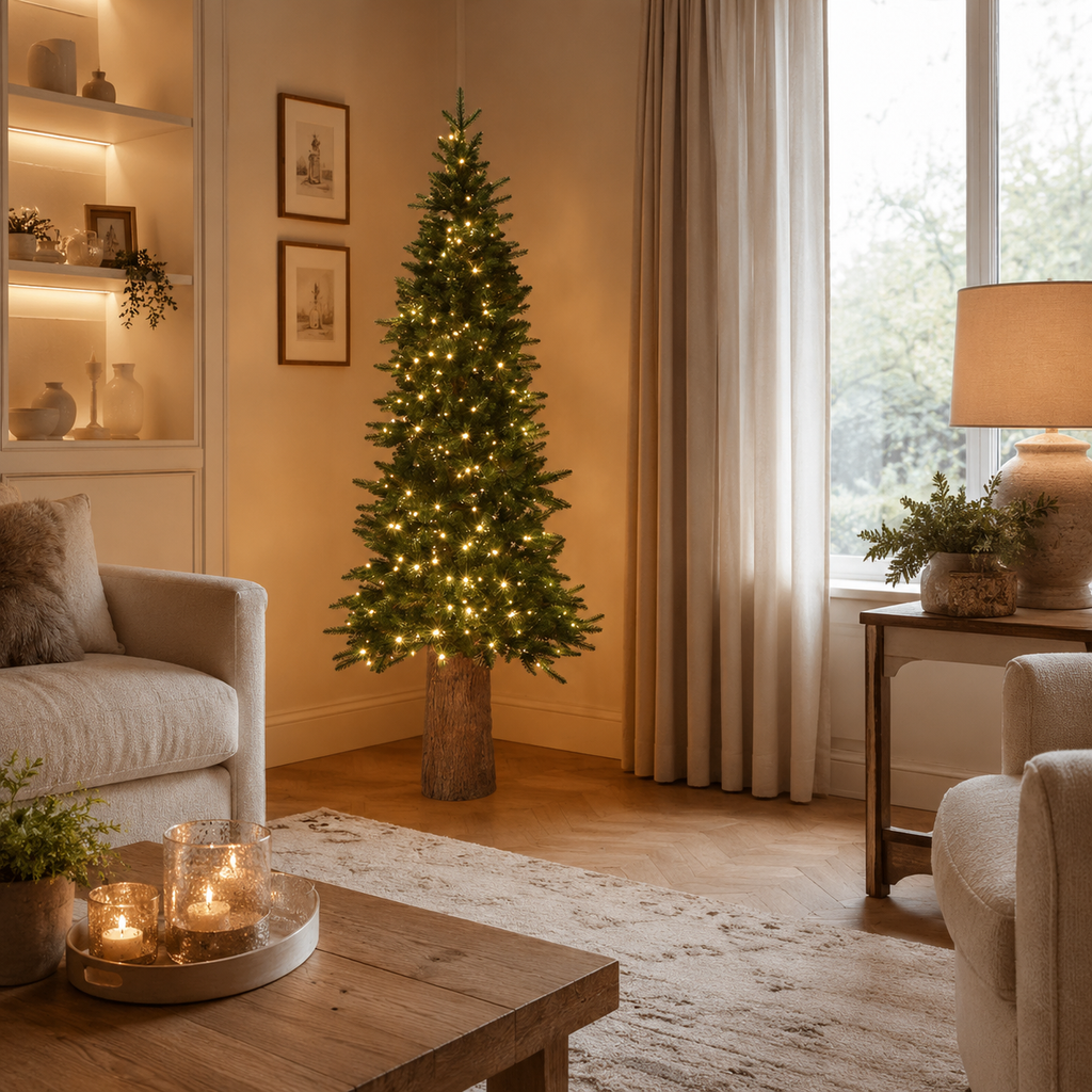 Albero di Natale Slim EDG con 360 mini LED h.180cm