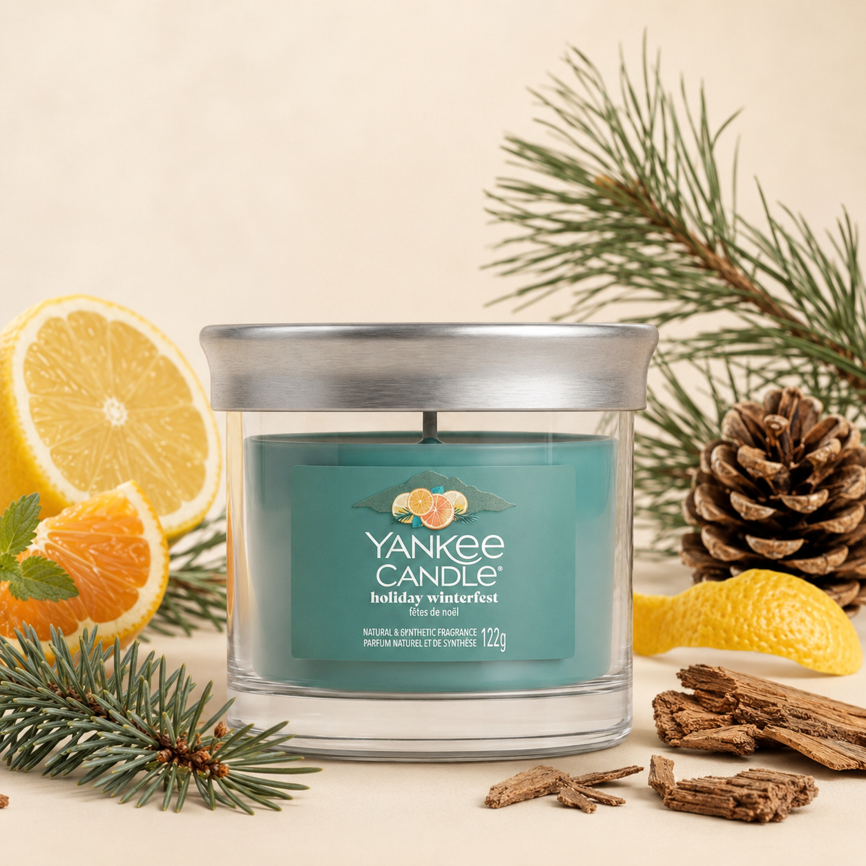 Yankee Candle candela tumbler 122gr Holiday Winterfest