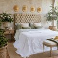 Trapunta matrimoniale con Frange Blanc Mariclò – Collezione Petali Uniti