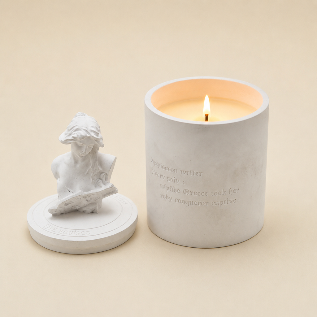 Candela con vaso busto