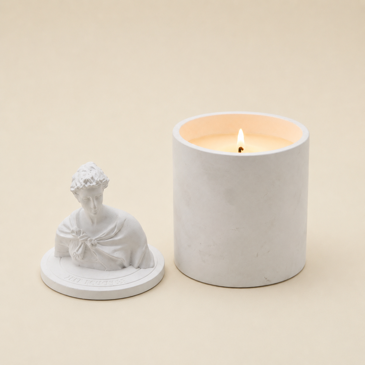 Candela con vaso busto Mod.B