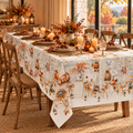 Tovaglia PERSEFONE in Panama 100% 150x320cm Cotone con Stampa Digitale Autunnale – Made in Italy