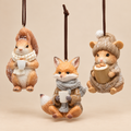 Decorazione Natalizia da Appendere EDG Animali del Bosco con Tazza – Scoiattolo, Volpe e Topolino