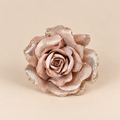 Rosa con Clip Cipria Antico con Glitter Ø18 cm