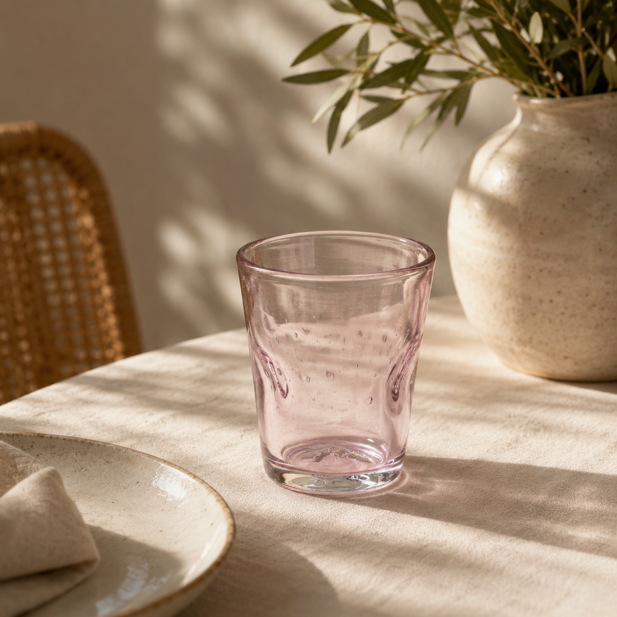 Bicchiere in vetro soffiato Memento Dune Glass Pink