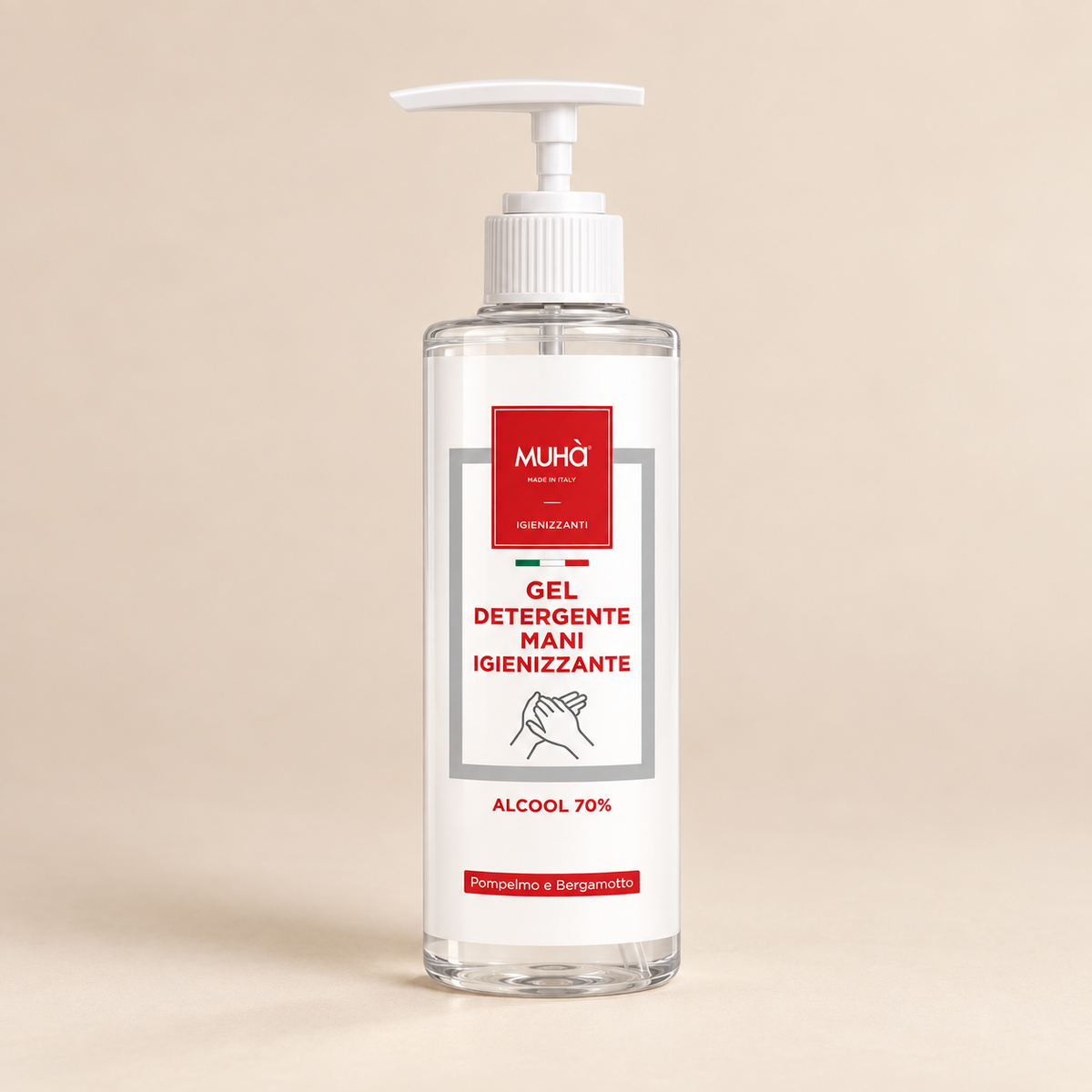 Gel Detergente Mani Igienizzante Profumato Muhà Pompelmo e Bergamotto 1000 ml