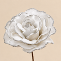 Rosa Bianca con Glitter Ø14 x H18 cm