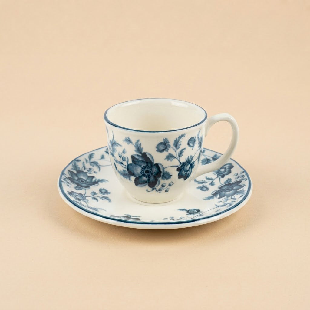 Set 2 tazzine caffè con piattino Wonderwall Blue 90 ml