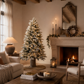 Albero di Natale innevato Merano EDG con 400 LED h.180cm