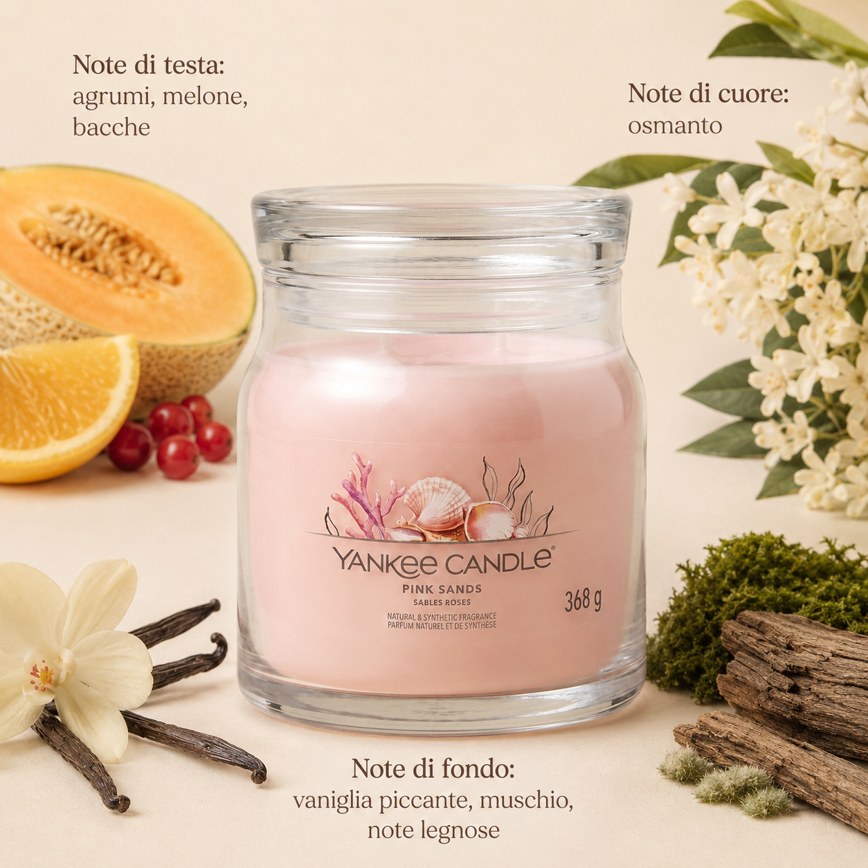 Yankee Candle Giara 368gr Pink Sands