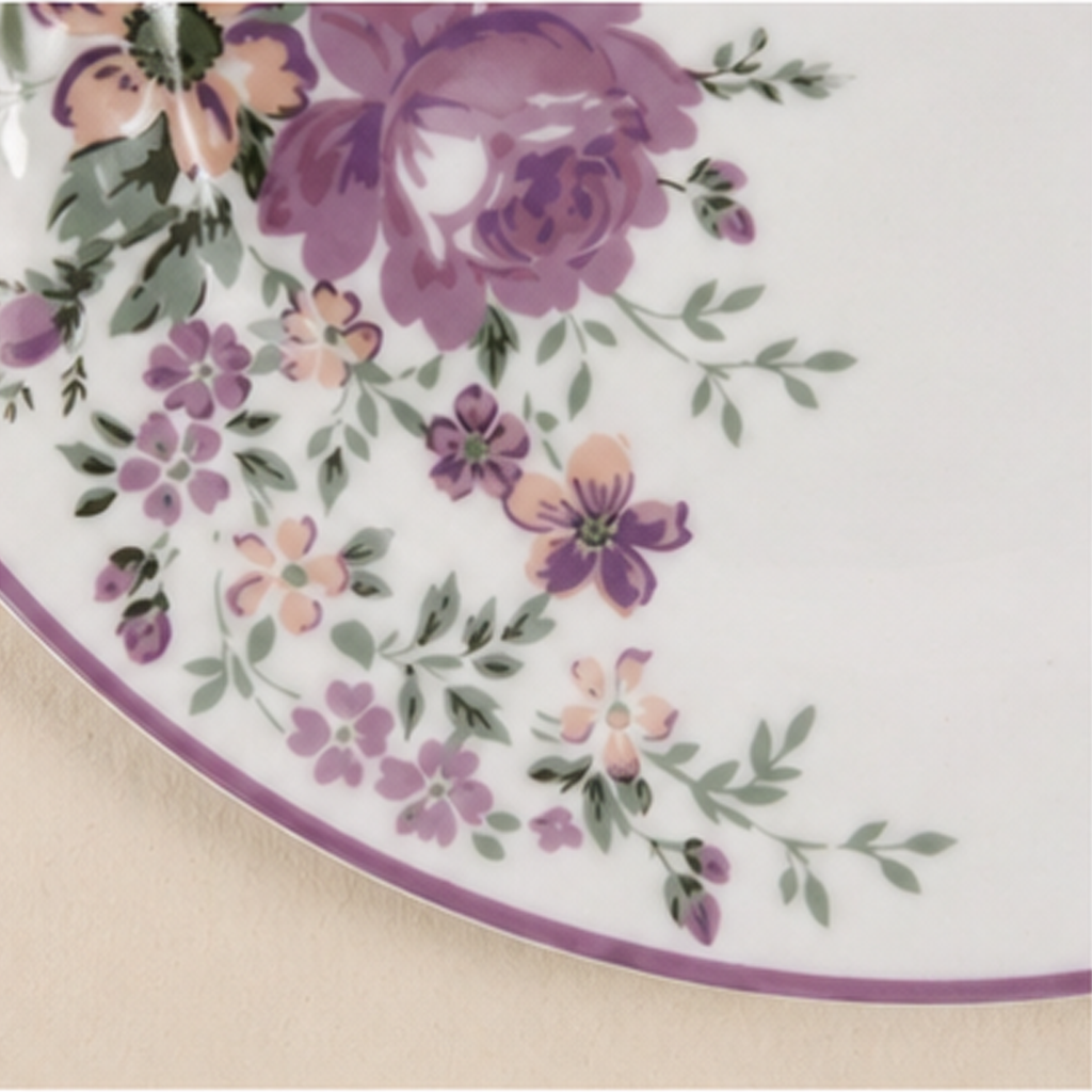 Set 2 piatti dolce Marie dusty rose