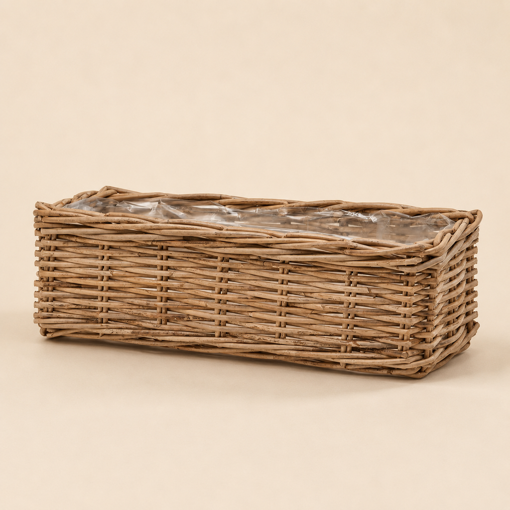 Cesto Rettangolare in Rattan – 47 x 17 x H 16 cm