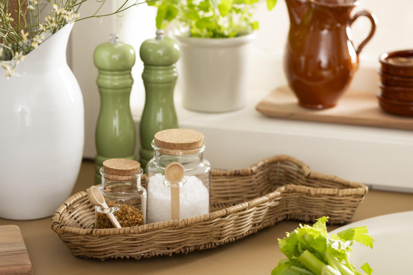 Barattolo di vetro con cucchiaio 300 ml