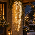 Cascata Luminosa 480 LED Bianco Caldo H120 cm con 32 Rami