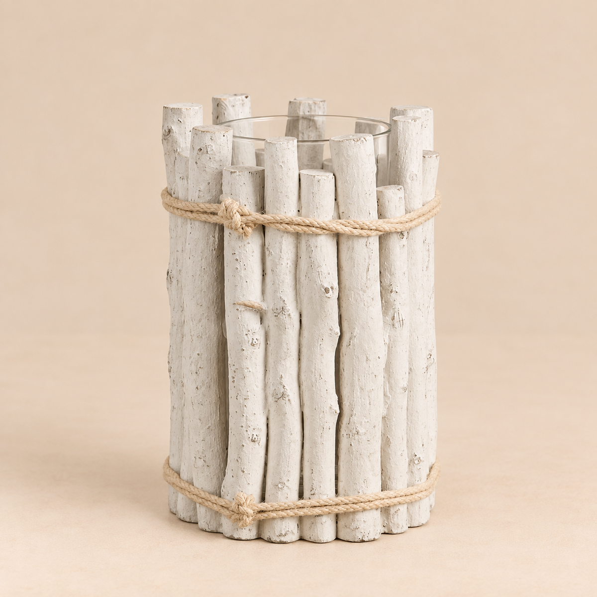 Portacandela Rami Bianco Ø20 x H28 cm