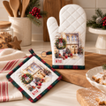Set Guanto da Forno e Presina Natalizia Christmas is Coming con Ghirlanda e Regali