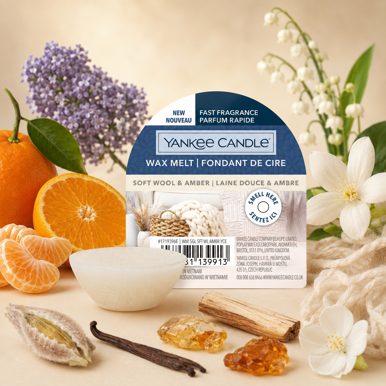 Yankee Candle cera Soft Wool & Amber
