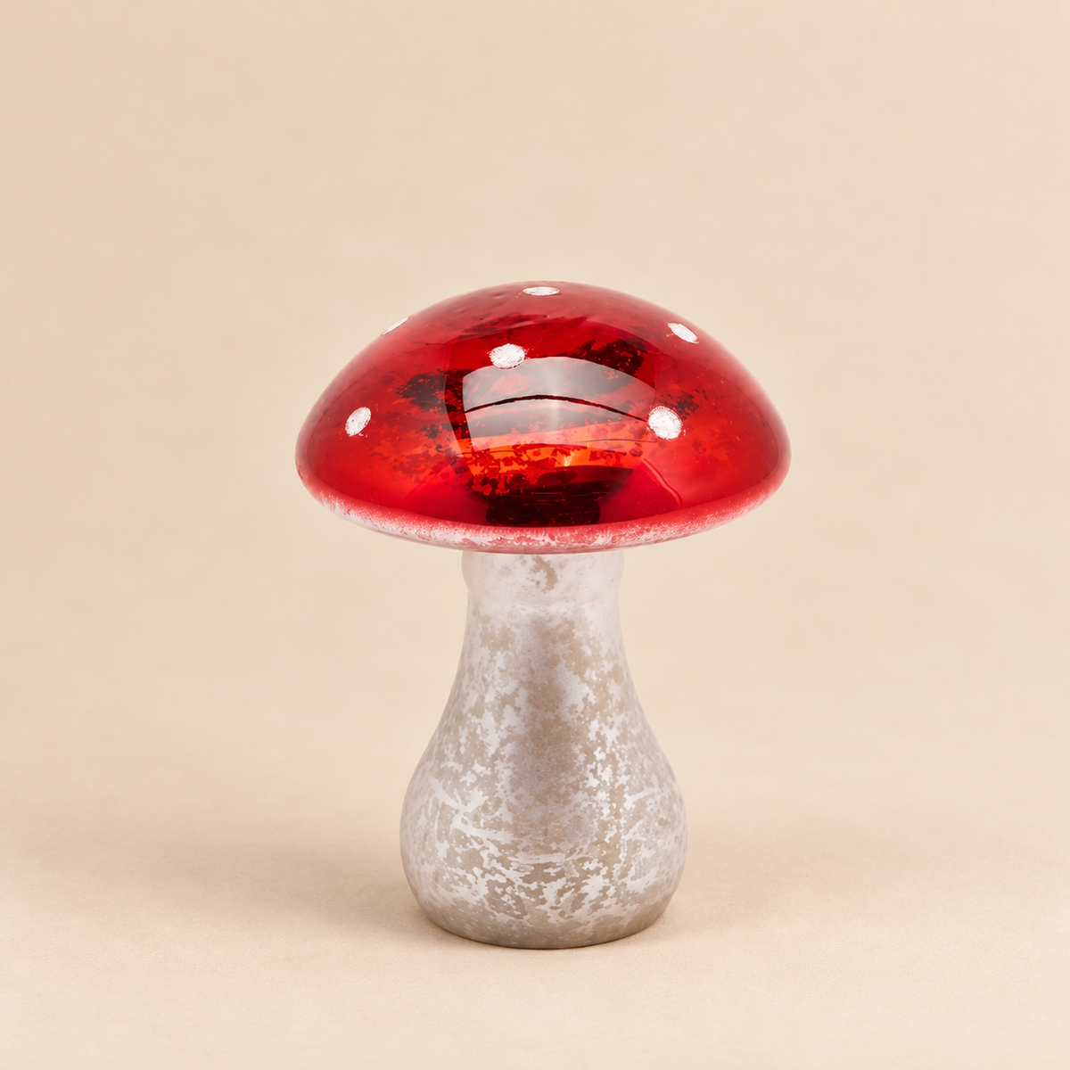 Fungo Decorativo in Vetro – Ø 13 x H 18 cm