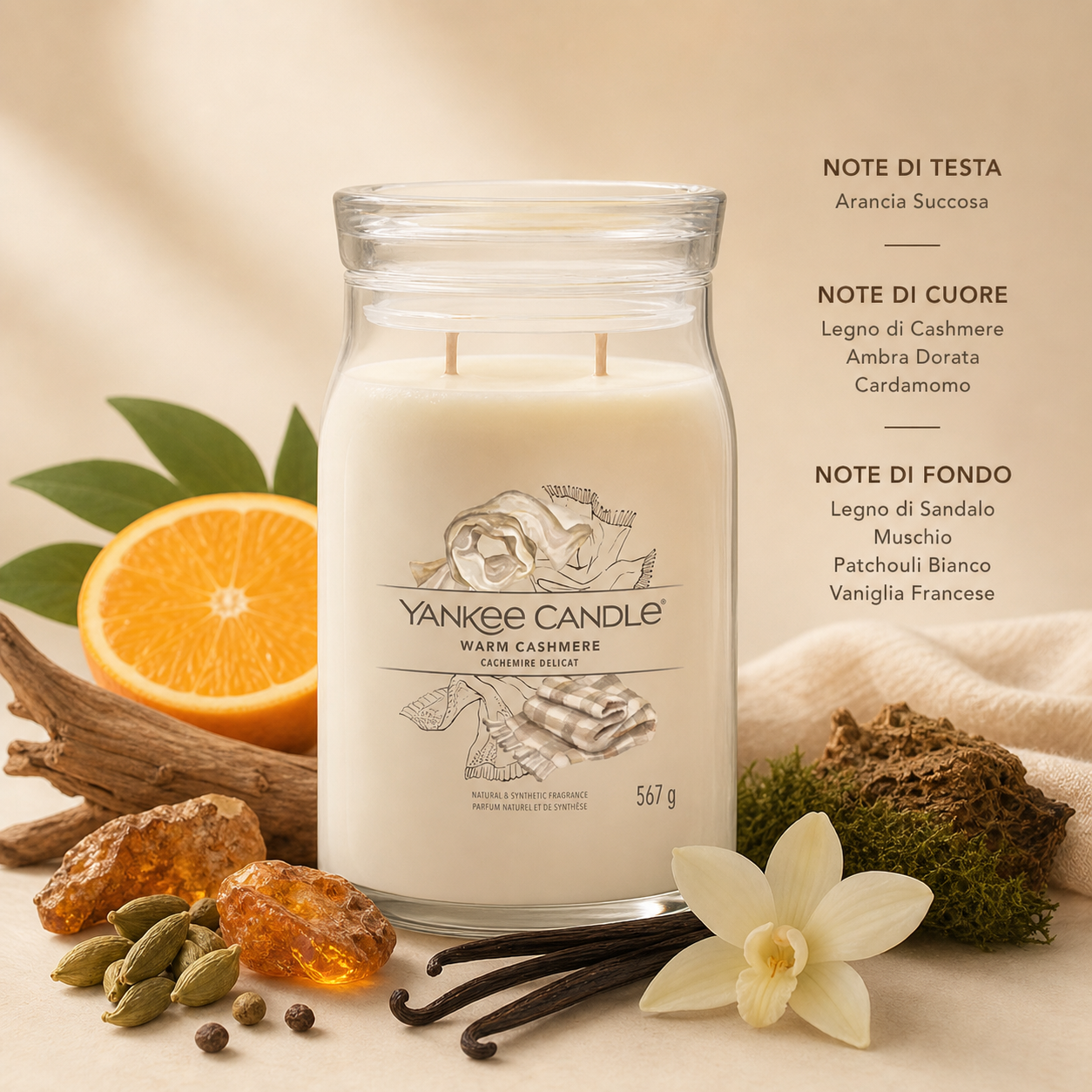 Yankee Candle Giara 567gr Warm Cashmere