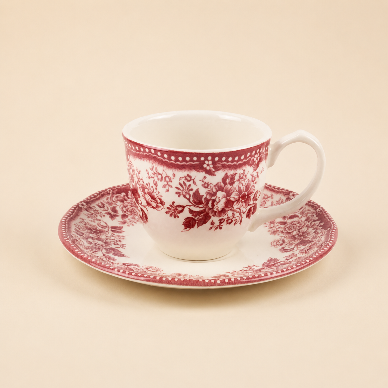 Set 2 tazzine caffè con piattino London Calling Rose 90 ml