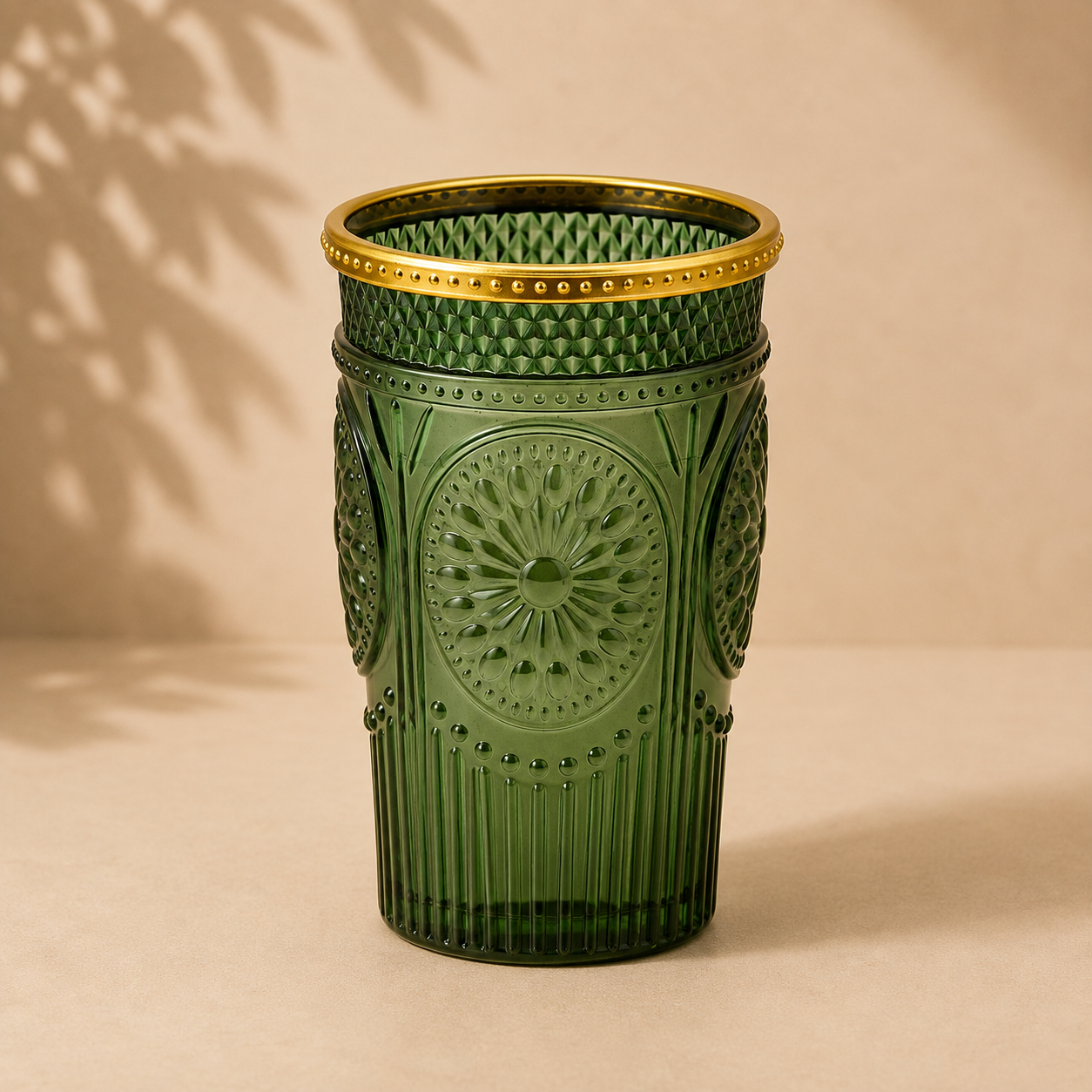 Candela con vaso vetro h.23cm (seconda scelta)