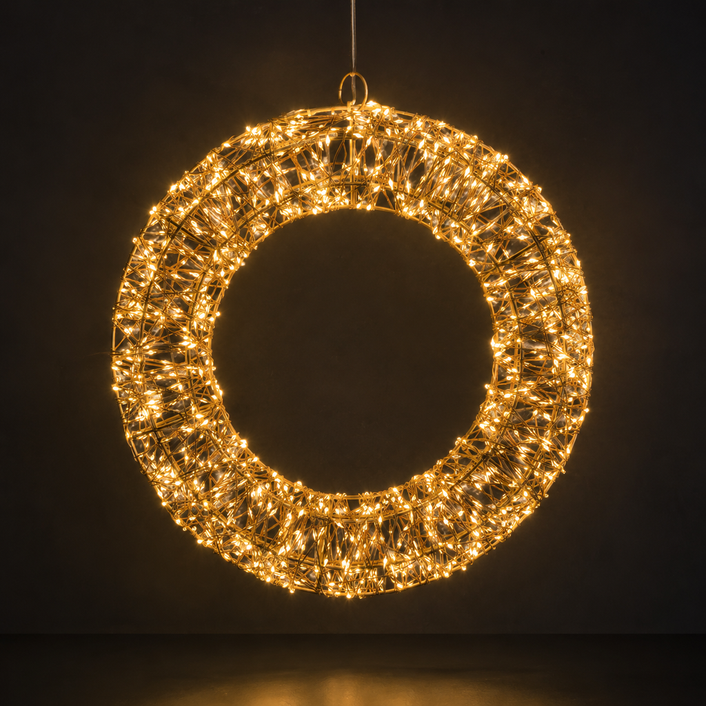 Corona luminosa natalizia 3D 1000 microled