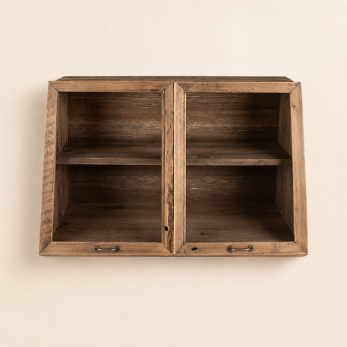 Armadietto Vetrina Rustico in Legno