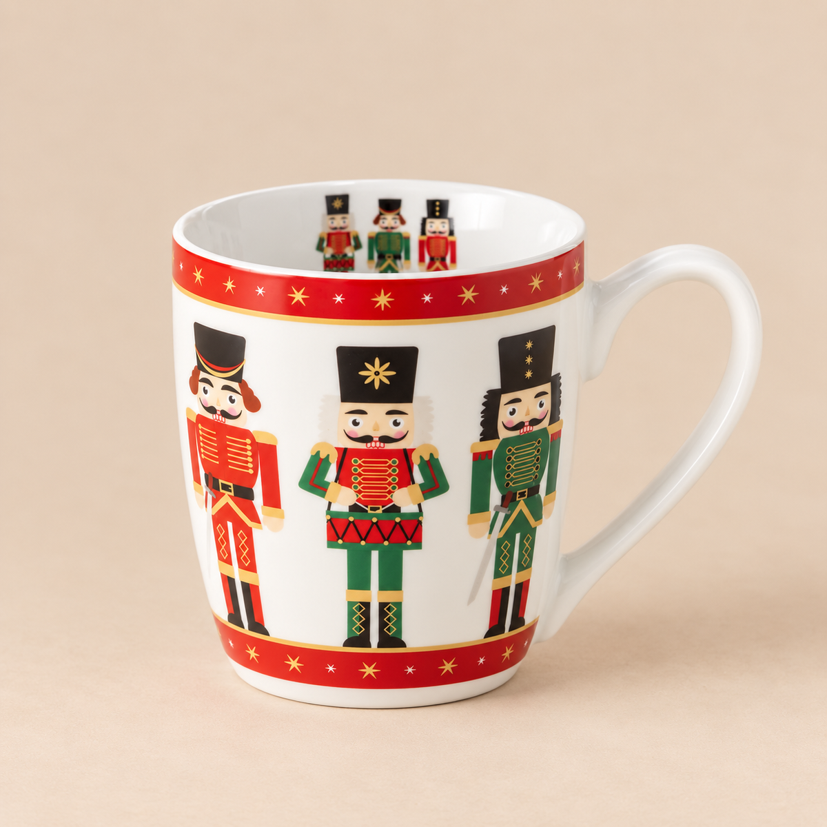 Tazza in Ceramica Natalizia con Schiaccianoci Andrew soldatini
