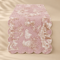 Runner da Tavola Toile du Borgo Rosa 45x140 cm in 100% Cotone con Bordo Smerlato