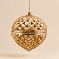 Sfera Portagioie pigna Natalizia Oro Ø 10 cm - EDG