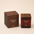 Candela con tappo legno Amber h.9.5cm