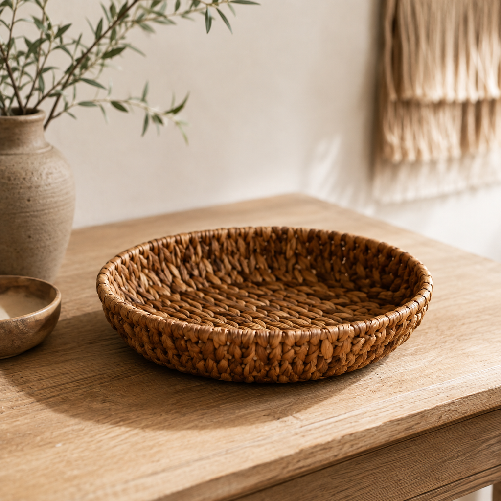 Cesto Portaoggetti Rotondo in Rattan – Varie Dimensioni