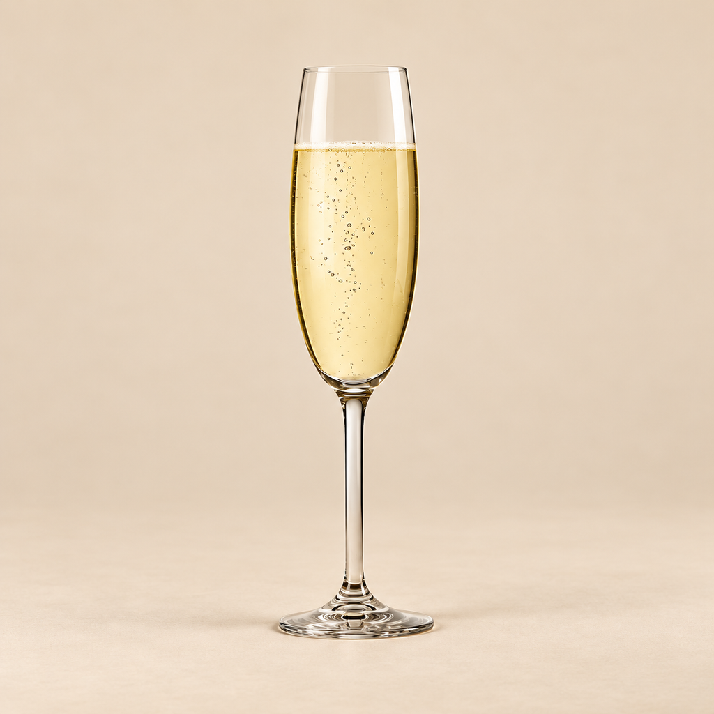 Set 6 Flûte Champagne in Vetro – 220 ml – Calici per Spumante e Prosecco