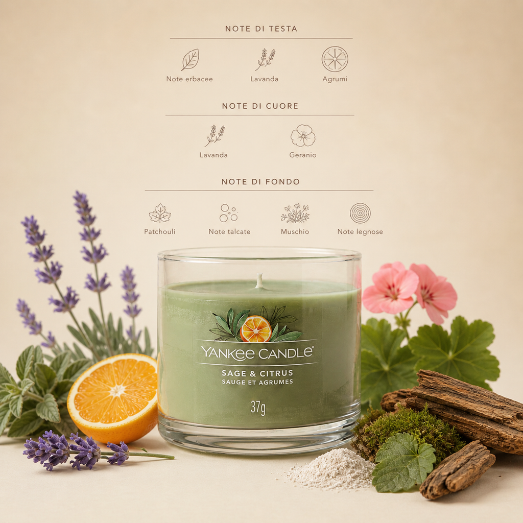 Yankee Candle candela mini Sage & Citrus