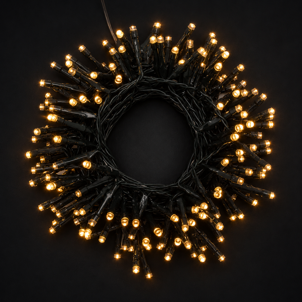 Catena Luminosa a Batteria 300 LED Bianco Caldo con Telecomando – 12 m