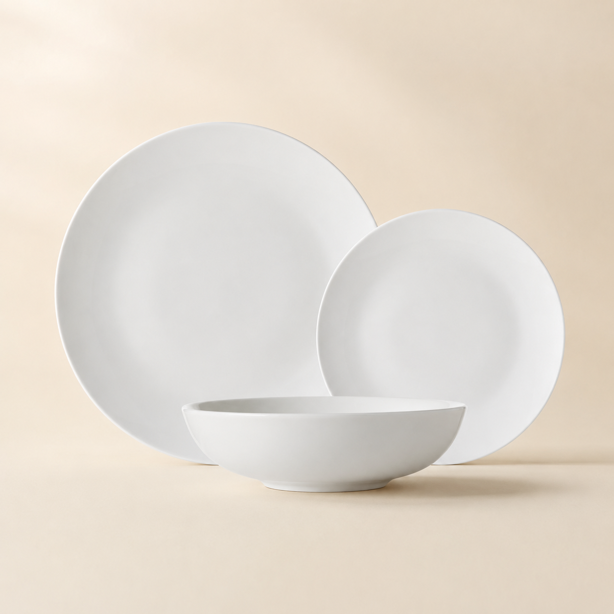 Set 12 piatti White basic Coupe