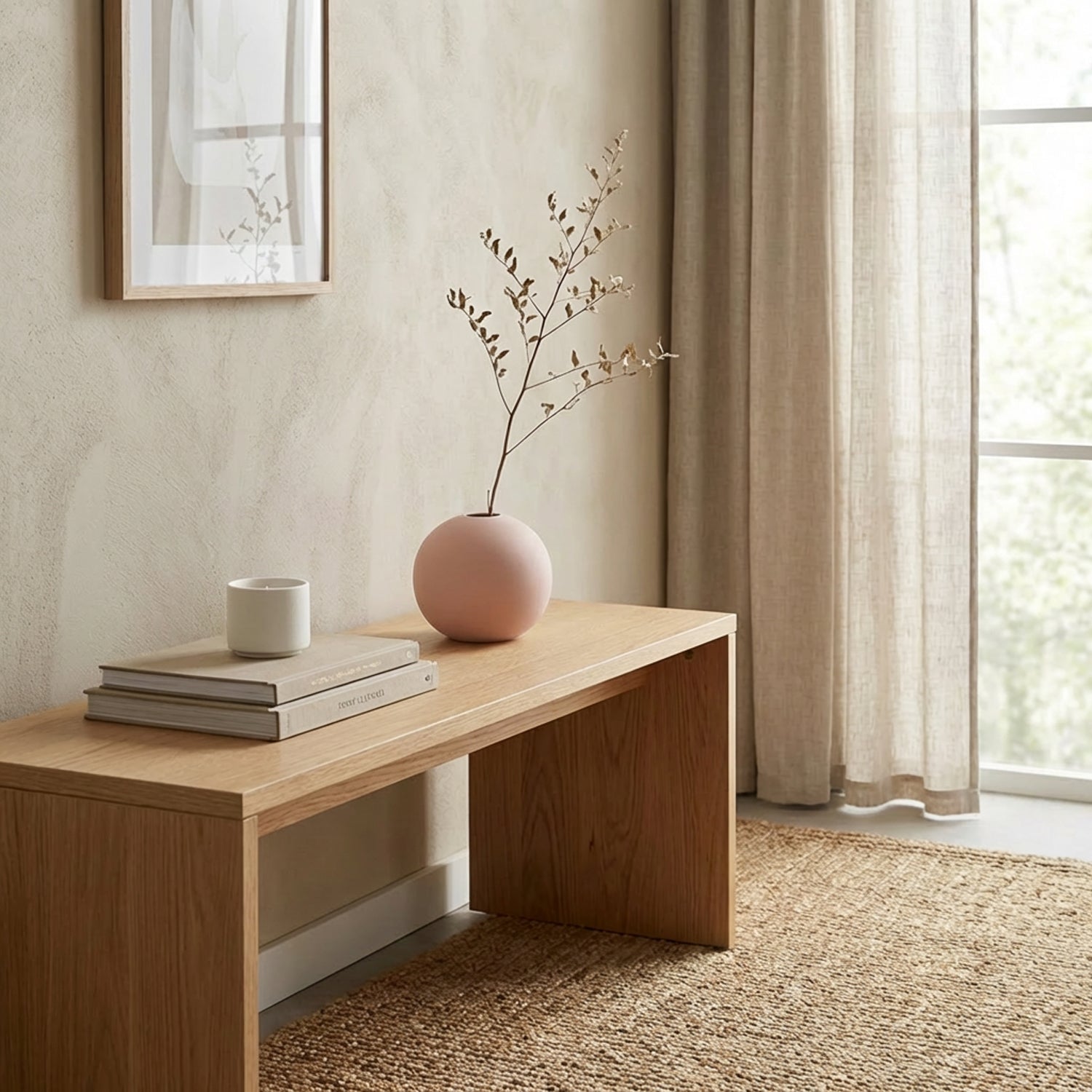 Vaso sfera opaco rosa h.11,5