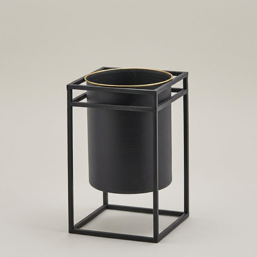 Portavaso cilidrico con supporto h.28 Vasi & Portavasi