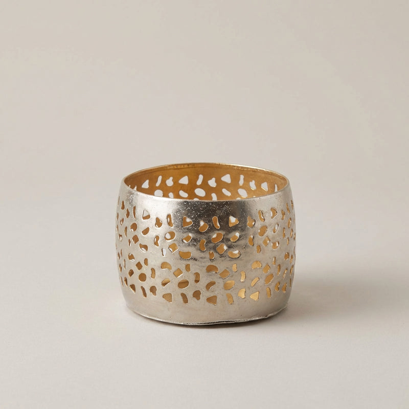 Portavaso rotondo oro h.15