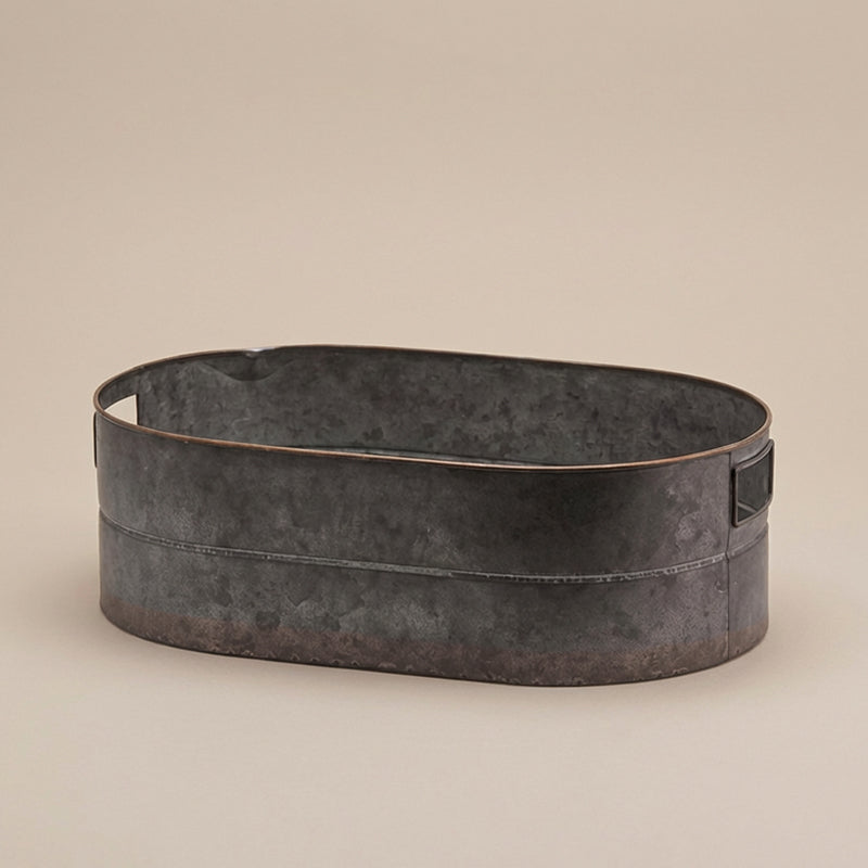 Vaso ovale con manici 43x28