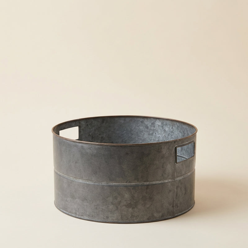 Portavaso con manici latta h.17