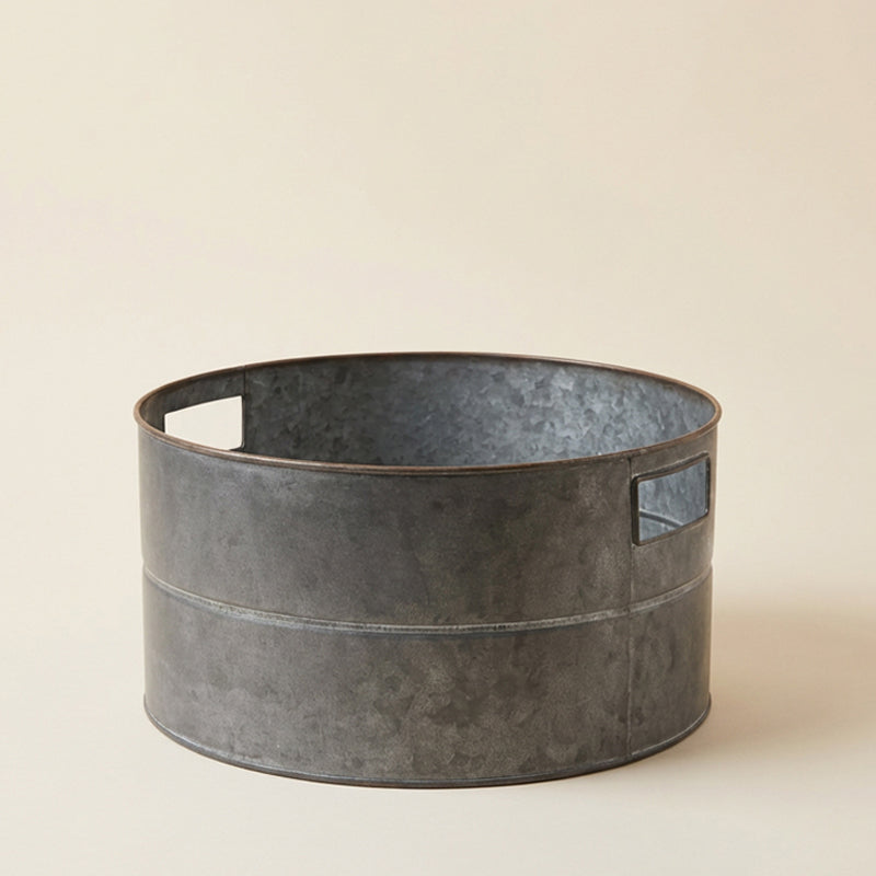 Portavaso con manici latta h.19