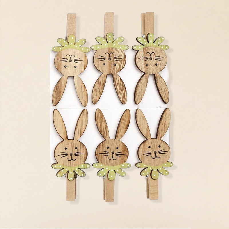 Set 6 clip coniglietto