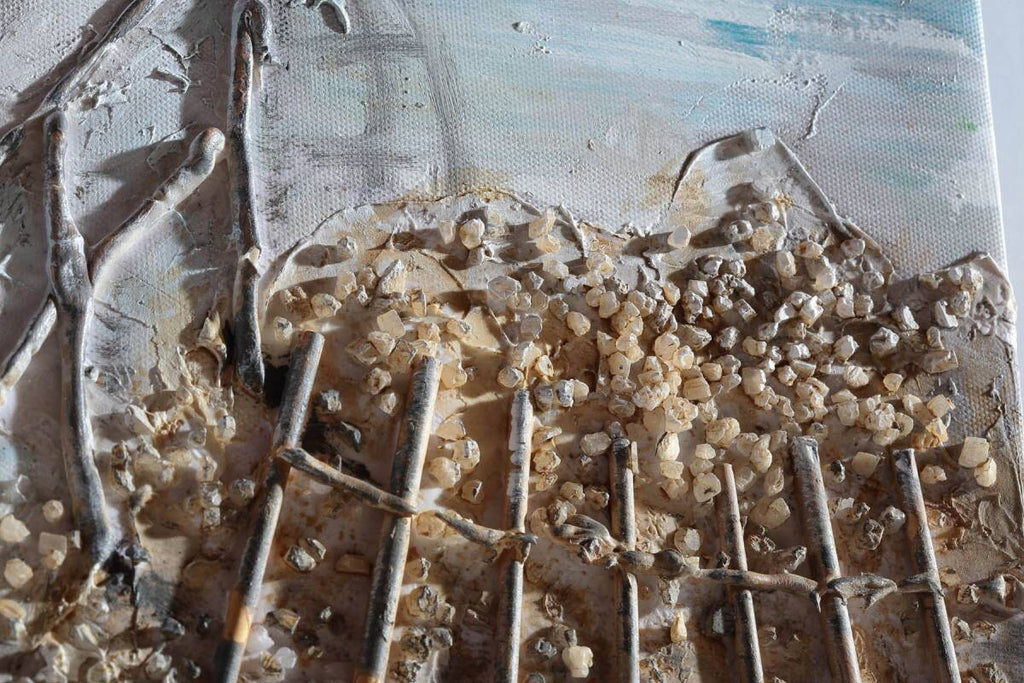 Dipinto a Mano Spiaggia – 30 x 30 cm