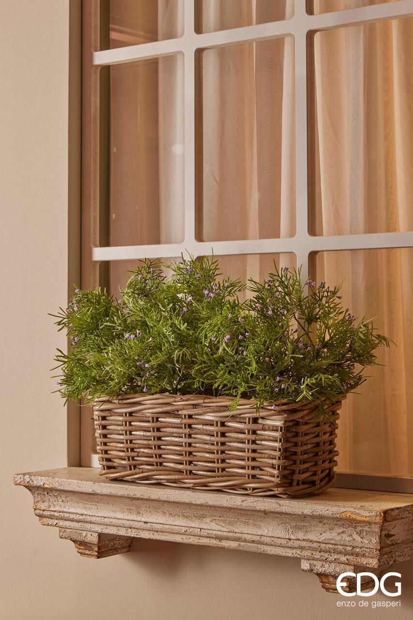 Asparagus con Fiori Artificiale H.42 cm