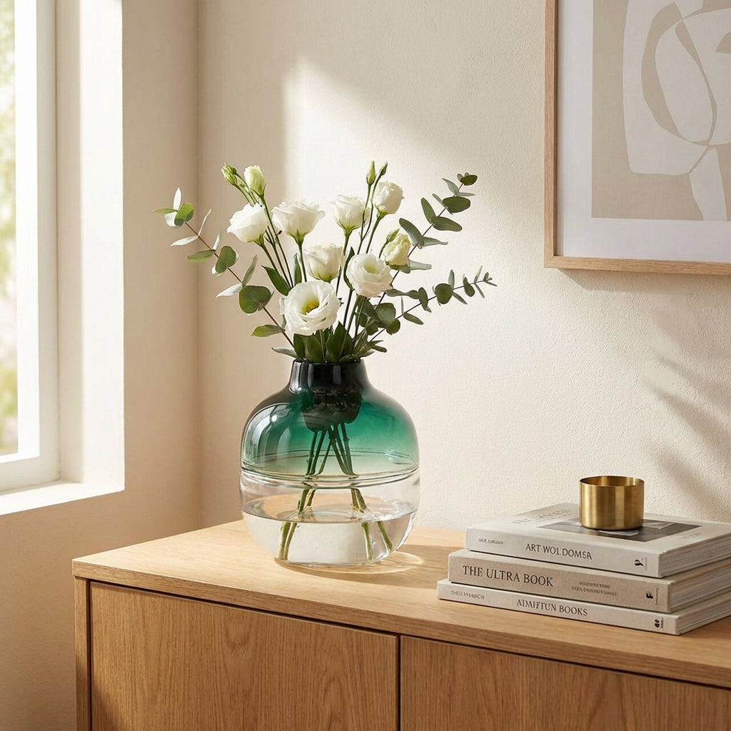 Vaso orcio bicolor h.22 Vaso vetro